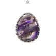 Amethyst Plain Silver Ring: 12.19gms Natural Untreated Super Seven Amethyst Fancy Shape Plain 925 Sterling Silver Bezel Set Adjustable Ring