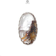 Amethyst Plain Silver Ring: 13.60gms Natural Untreated Super Seven Amethyst Oval Shape Plain 925 Sterling Silver Bezel Set Adjustable Ring