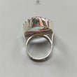 Amethyst Plain Silver Ring: 14.12gms Natural Untreated Super Seven Amethyst Triangle Plain 925 Sterling Silver Bezel Set Adjustable Ring