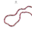 Red Ruby Plain Loose Beads: 47.80cts Natural Untreated Red Ruby Cabochon Round Beads For Jewelry 4mm - 5mm 12"