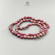 Red Ruby Plain Loose Beads: 47.80cts Natural Untreated Red Ruby Cabochon Round Beads For Jewelry 4mm - 5mm 12"