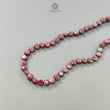 Red Ruby Plain Loose Beads: 71.40cts Natural Untreated Red Ruby Cabochon Round Beads For Jewelry 5mm - 6mm 13"