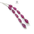 Purple Ruby Teardrop Loose Beads: 17.30Cts Natural Untreated Ruby Gemstone 925 Sterling Silver 2" 7mm - 8mm Plain Beads