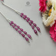 Purple Ruby Plain Loose Beads: 28.60cts Natural Untreated Ruby Cabochon Teardrops Plain Beads For Jewelry 5mm - 7mm 1.70" 1 Strand