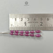 Purple Ruby Plain Loose Beads: 28.60cts Natural Untreated Ruby Cabochon Teardrops Plain Beads For Jewelry 5mm - 7mm 1.70" 1 Strand