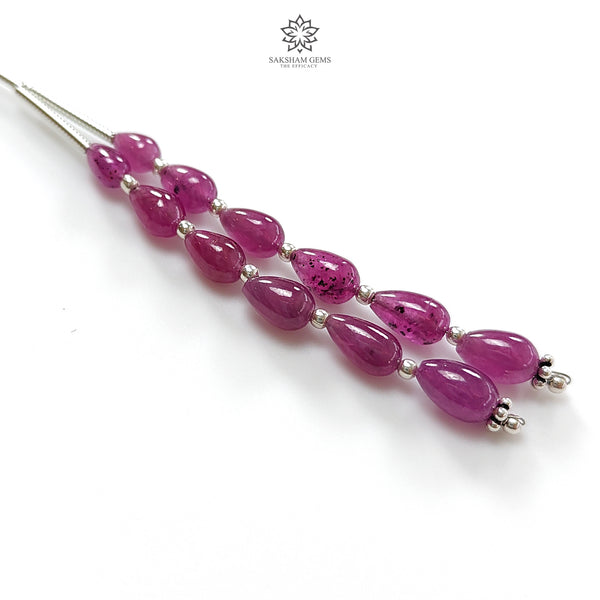 Purple Ruby Plain Loose Beads 14.20cts