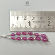 Purple Ruby Plain Loose Beads: 14.20cts Natural Untreated Ruby Cabochon Teardrops Plain Beads For Jewelry 5mm - 7mm 1.70" 1 Strand