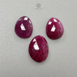 Ruby Gemstone Rose Cut : Natural Untreated Unheated Red Ruby Uneven Shape 3pcs Sets