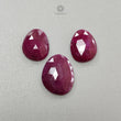 Ruby Gemstone Rose Cut : Natural Untreated Unheated Red Ruby Uneven Shape 3pcs Sets