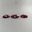 Ruby Gemstone Rose Cut : Natural Untreated Unheated Red Ruby Uneven Shape 3pcs Sets