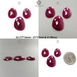 Ruby Gemstone Rose Cut Flat Back Slices - Natural Untreated Ruby - Uneven Shape 3pcs, 7pcs Set - July Birthstone Jewelry Supplies