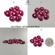 Ruby Gemstone Rose Cut Flat Back Slices - Natural Untreated Ruby - Uneven Shape 3pcs, 7pcs Set - July Birthstone Jewelry Supplies