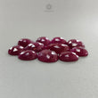 Ruby Gemstone Rose Cut Flat Back Slices - Natural Untreated Ruby - Uneven Shape Lots - July Birthstone Jewelry Supplies