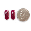 Ruby Gemstone Rose Cut : 13.00cts Natural Untreated Unheated Red Ruby Baguette Shape Pair 18*8mm For Jewelry