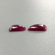 Ruby Gemstone Rose Cut : 14.90cts Natural Untreated Unheated Red Ruby Uneven Shape 15*10mm - 18*10mm 2pcs for Jewelry