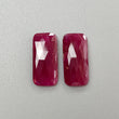 Ruby Gemstone Rose Cut : 18.60ctsNatural Untreated Unheated Red Ruby Baguette Shape Pair 20*10mm For Jewelry
