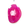 Pinkish Red Ruby Gemstone Rose Cut Slice: 28.90cts Natural Glass Filled Ruby Fancy Shape 31*22mm 1pc For Jewelry