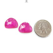 Pink Ruby Gemstone Rose Cut Slices: Natural Glass Filled Ruby Fancy Shape Faceted 2pcs, 5pcs Set For Jewelry