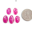 Pink Ruby Gemstone Rose Cut Slices: Natural Glass Filled Ruby Fancy Shape Faceted 2pcs, 5pcs Set For Jewelry