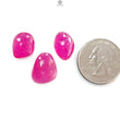 Pink Ruby Gemstone Rose Cut Slices: Natural Glass Filled Ruby Fancy Shape Faceted 3pcs Set For Jewelry