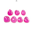 Pink Ruby Gemstone Rose Cut Slices: Natural Glass Filled Ruby Fancy Shape Faceted 7pcs, 9pcs Lot For Jewelry