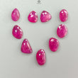 Pink Ruby Gemstone Rose Cut Slices: Natural Glass Filled Ruby Fancy Shape Faceted 7pcs, 9pcs Lot For Jewelry