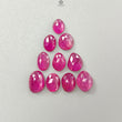 Pink Ruby Gemstone Rose Cut Slices: Natural Glass Filled Ruby Fancy Shape Faceted 10pcs, 11pcs Lot For Jewelry