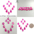 Pink Ruby Gemstone Rose Cut Slices: Natural Glass Filled Ruby Fancy Shape Faceted 10pcs, 11pcs Lot For Jewelry