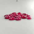 Pinkish Red Ruby Gemstone Rose Cut Slices : 57.00cts Natural Glass Filled Ruby Fancy Shape Faceted 10*8mm - 13*12mm 15pcs Lot For Jewelry