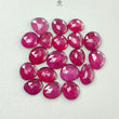 Pinkish Red Ruby Gemstone Rose Cut Slices: 62.00cts Natural Glass Filled Ruby Fancy Shape Faceted 9*8mm - 12*11mm 19pcs Lot For Jewelry