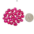 Red Ruby Gemstone Rose Cut Slices: 70.00cts Natural Glass Filled Ruby Fancy Shape Faceted 8mm - 12*10mm 27pcs Lot For Jewelry