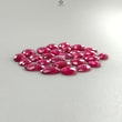 Red Ruby Gemstone Rose Cut Slices: 70.00cts Natural Glass Filled Ruby Fancy Shape Faceted 8mm - 12*10mm 27pcs Lot For Jewelry