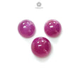 Purple Ruby Gemstone Cabochon : Natural Untreated Unheated Red Ruby Round Shape