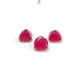 Pinkish Red Ruby Gemstone Cabochon: Natural Glass Filled Ruby Sugar Loaf Shape 3pcs Set For Jewelry