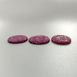 Ruby Gemstone Carving : 176.70cts Natural Untreated Unheated Red Ruby Hand Carved Oval Shape 40*30mm - 43.5*32mm 3pc Set For Jewelry