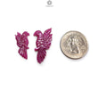 Ruby Bird Carving : 21.90cts Natural Untreated Unheated Red Ruby Hand Carved 23*12mm - 31*16mm 2pcs