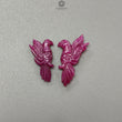 Ruby Bird Carving : 19.80cts Natural Untreated Unheated Red Ruby Hand Carved Bird 23*13mm - 30*17mm 2pcs