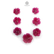 Ruby Flower Carving : Natural Untreated Unheated Ruby Hand Carved Flower Shape Lots