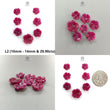 Ruby Flower Carving : Natural Untreated Unheated Ruby Hand Carved Flower Shape Lots