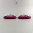 Ruby Gemstone Carving : 29.90cts Natural Untreated Unheated Red Ruby Hand Carved Trillion Shape 17*23mm Pair