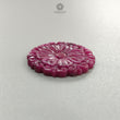 Ruby Gemstone Carving : 33.80cts Natural Untreated Unheated Red Ruby Hand Carved Round Shape 29mm 1pc