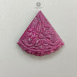 Ruby Gemstone Carving : 37.20cts Natural Untreated Unheated Red Ruby Hand Carved Triangle Shape 30*31mm 1pc