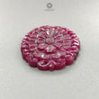 Ruby Gemstone Carving : 39.30cts Natural Untreated Unheated Red Ruby Hand Carved Oval Shape 39*26.5mm 1pc