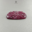 Ruby Gemstone Carving : 42.70cts Natural Untreated Unheated Red Ruby Hand Carved Cushion Shape 29mm 1pc