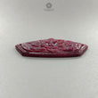 Ruby Gemstone Carving : 45.50cts Natural Untreated Unheated Red Ruby Hand Carved Uneven Shape 46*27mm 1pc