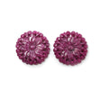 Ruby Gemstone Carving : 75.40cts Natural Untreated Unheated Red Ruby Hand Carved Round Shape 29mm Pair For Jewelry