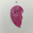 Ruby Gemstone Carving: 29.40cts Natural Untreated Unheated Red Ruby Angel Wing 42*21mm 1Pc