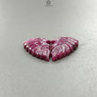 Ruby Gemstone Carving: 32.40cts Natural Untreated Unheated Red Ruby Angel Wings 31.5*15mm Pair For Jewelry