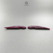 Ruby Gemstone Carving: 41.30cts Natural Untreated Unheated Red Ruby Angel Wings 37*14.5mm Pair For Jewelry