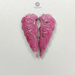 Ruby Gemstone Carving: Natural Untreated Unheated Red Ruby Hand Carved Angel Wings Pair For Jewelry